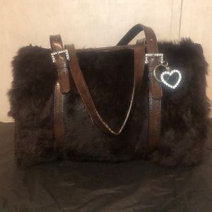 Faux fur purse